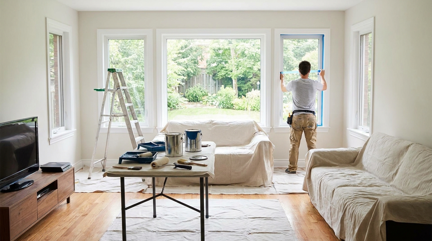 Editorial photograph illustrating What Does a Whole-House Repaint Really Cost in 2026