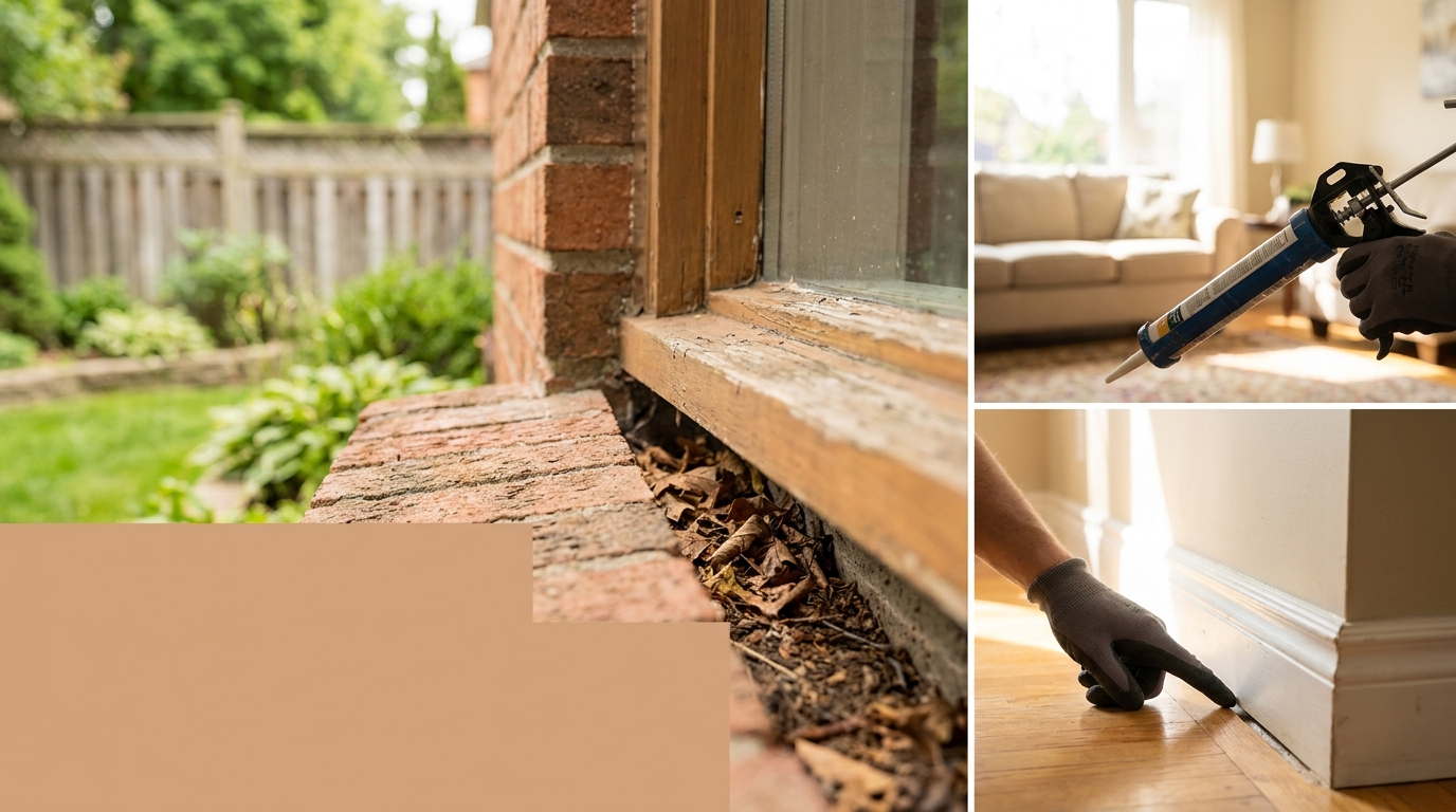 Editorial photograph illustrating Which Home Exterior and Interior Gaps Should Never Be Caulked
